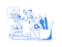 پیش‌نمایش فایل man-announcing-online-lecture-11588250 از پک آموزش