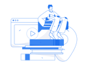 پیش‌نمایش فایل man-with-learning-video-11588215 از پک آموزش