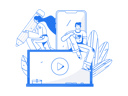 پیش‌نمایش فایل woman-and-man-doing-digital-learning-11588261 از پک آموزش