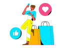 پیش‌نمایش فایل boy-giving-shopping-feedback-11577201 از پک بررسی‌ها و بازخوردها