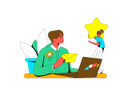 پیش‌نمایش فایل man-working-on-customer-review-11577212 از پک بررسی‌ها و بازخوردها