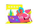 پیش‌نمایش فایل woman-giving-online-ratings-using-laptop-11577191 از پک بررسی‌ها و بازخوردها