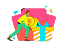 پیش‌نمایش فایل boy-with-gift-angpow-11577320 از پک امور مالی