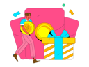 پیش‌نمایش فایل boy-with-gift-angpow-11577322 از پک امور مالی