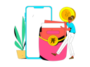 پیش‌نمایش فایل girl-using-digital-wallet-11577335 از پک امور مالی