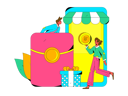 پیش‌نمایش فایل boy-and-girl-shopping-online-11577369 از پک تجارت الکترونیک