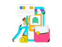 پیش‌نمایش فایل boy-doing-card-payment-11577364 از پک تجارت الکترونیک