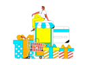 پیش‌نمایش فایل boy-doing-online-shopping-11577345 از پک تجارت الکترونیک