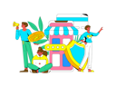 پیش‌نمایش فایل people-shopping-online-11577380 از پک تجارت الکترونیک