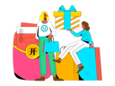 پیش‌نمایش فایل woman-doing-online-shopping-11577361 از پک تجارت الکترونیک
