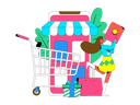 پیش‌نمایش فایل woman-doing-online-shopping-11577376 از پک تجارت الکترونیک