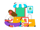 پیش‌نمایش فایل woman-doing-online-shopping-on-laptop-11577343 از پک تجارت الکترونیک