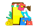 پیش‌نمایش فایل woman-shopping-online-11577358 از پک تجارت الکترونیک