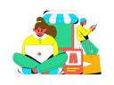 پیش‌نمایش فایل woman-shopping-online-using-laptop-11577354 از پک تجارت الکترونیک
