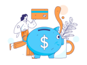 پیش‌نمایش فایل woman-saves-money-for-shopping-11599998 از پک پرداخت با کارت