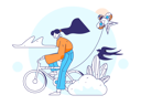 پیش‌نمایش فایل woman-enjoying-cycling-in-garden-11599965 از پک فصل بهار