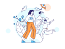 پیش‌نمایش فایل woman-flies-kite-in-garden-11599971 از پک فصل بهار