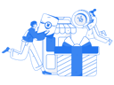 پیش‌نمایش فایل man-and-woman-doing-online-shopping-using-shopping-application-11588081 از پک تجارت الکترونیک