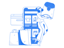 پیش‌نمایش فایل woman-doing-online-shopping-11588079 از پک تجارت الکترونیک