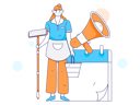 پیش‌نمایش فایل girl-announcing-labor-work-11618215 از پک اعلان