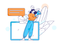 پیش‌نمایش فایل girl-doing-website-announcement-11618212 از پک اعلان