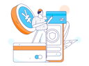 پیش‌نمایش فایل man-doing-mobile-payment-11618244 از پک پرداخت