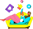 پیش‌نمایش فایل girl-listening-music-while-like-on-social-media-11578954 از پک رسانه های اجتماعی