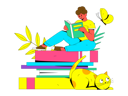 پیش‌نمایش فایل girl-reading-book-11578900 از پک خواندن