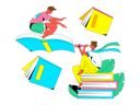 پیش‌نمایش فایل man-flying-on-book-11578910 از پک خواندن