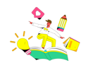 پیش‌نمایش فایل reading-and-learning-flat-vector-character-scene-illustration9-11578915 از پک خواندن
