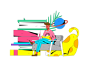 پیش‌نمایش فایل reading-school-season-flat-vector-character-scene-illustration12a-11578905 از پک خواندن