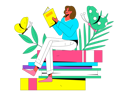 پیش‌نمایش فایل teenage-girl-reading-book-11578931 از پک خواندن