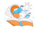 پیش‌نمایش فایل boy-learns-from-digital-book-11618118 از پک آموزش آنلاین