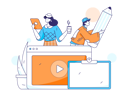 پیش‌نمایش فایل students-referring-to-videos-to-understand-concept-11618140 از پک آموزش آنلاین