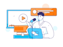 پیش‌نمایش فایل teacher-organizes-online-lecture-11618123 از پک آموزش آنلاین