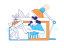 پیش‌نمایش فایل woman-teaches-to-students-11618150 از پک آموزش آنلاین