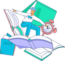 پیش‌نمایش فایل boy-flying-with-book-11714795 از پک مطالعه