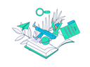 پیش‌نمایش فایل female-student-sitting-on-book-11714787 از پک مطالعه