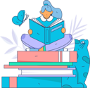پیش‌نمایش فایل female-student-sitting-on-book-and-preparing-for-exam-11714786 از پک مطالعه