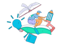 پیش‌نمایش فایل student-flying-with-book-11714801 از پک مطالعه