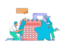 پیش‌نمایش فایل business-employees-are-making-a-schedule-11714633 از پک ورود