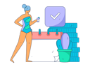 پیش‌نمایش فایل girl-making-travel-calendar-11714644 از پک ورود