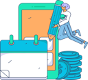 پیش‌نمایش فایل positive-business-woman-with-giant-pencils-nearby-marked-calendar-11714648 از پک ورود