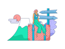 پیش‌نمایش فایل traveler-finding-way-from-direction-board-11714927 از پک سفر