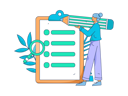 پیش‌نمایش فایل girl-using-pencil-to-fill-questionnaire-11713833 از پک تحقیق
