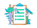پیش‌نمایش فایل woman-filling-online-survey-form-11713815 از پک تحقیق
