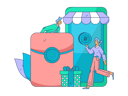 پیش‌نمایش فایل boy-and-girl-shopping-online-11714026 از پک تجارت الکترونیک