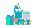 پیش‌نمایش فایل boy-doing-online-shopping-11714043 از پک تجارت الکترونیک