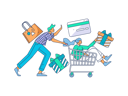 پیش‌نمایش فایل couple-doing-shopping-11713998 از پک تجارت الکترونیک