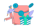 پیش‌نمایش فایل girl-with-gift-angpow-11714007 از پک تجارت الکترونیک